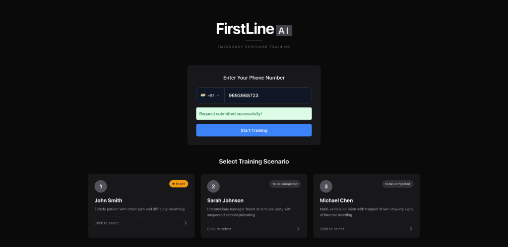 FirstLine AI - Emergency Response Training System
